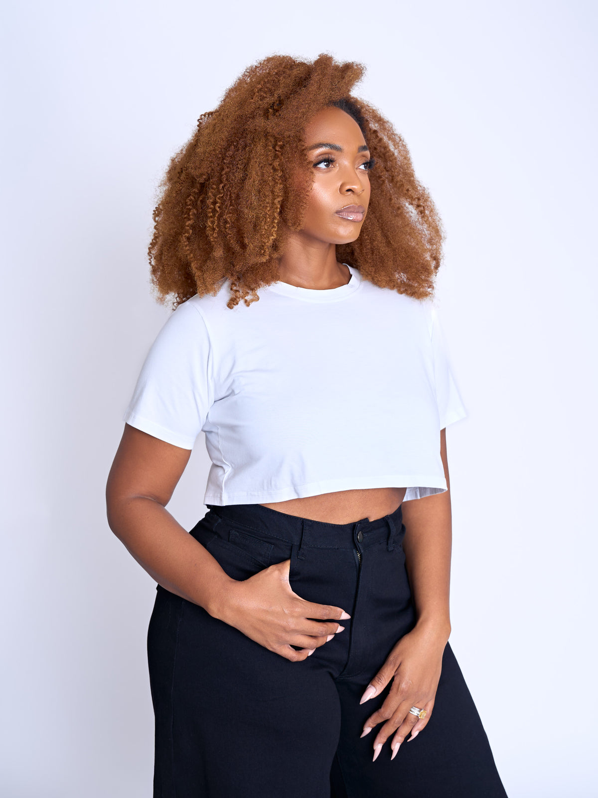 BP Basic Crop Tee - White