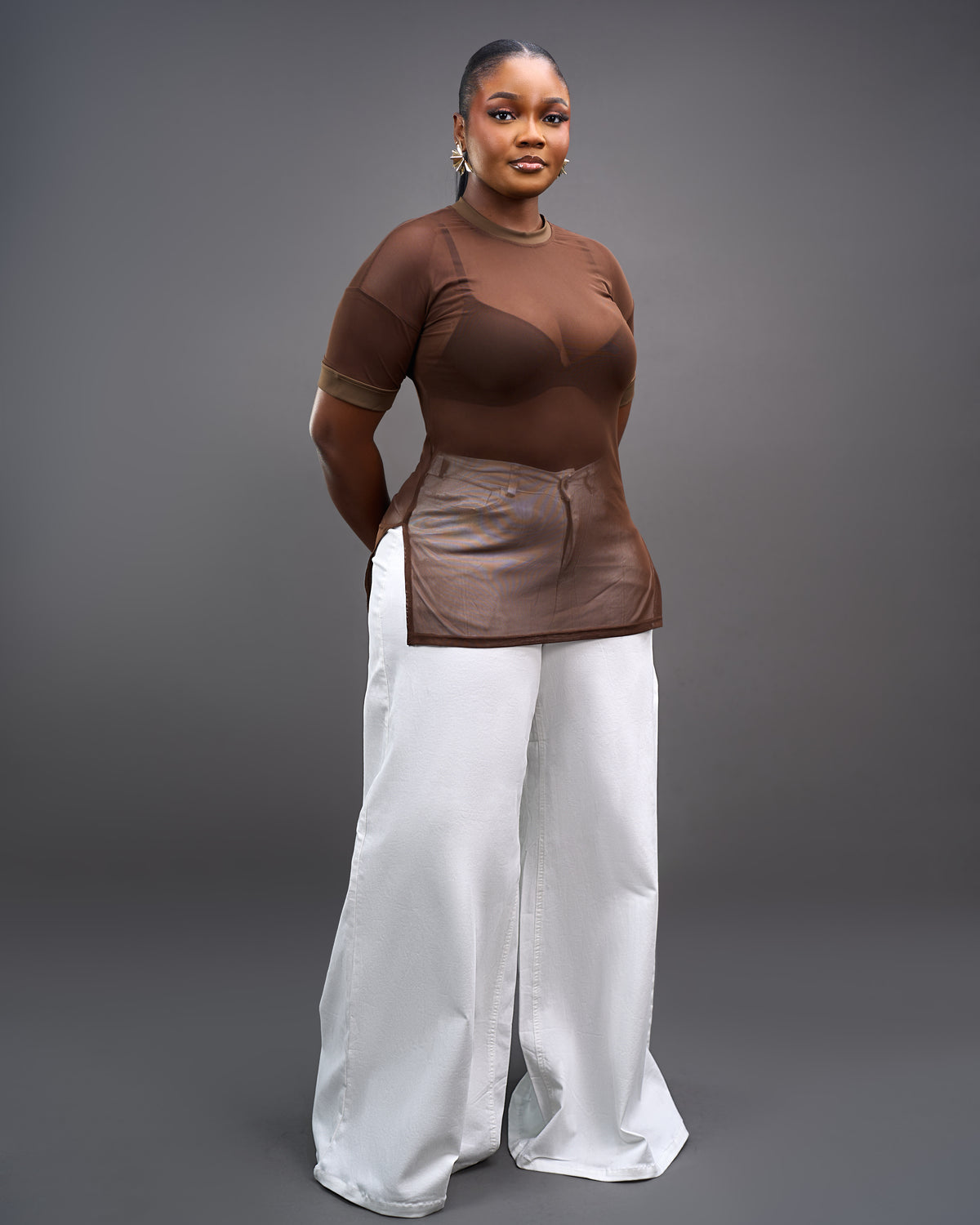 Mesh Roundneck - Brown