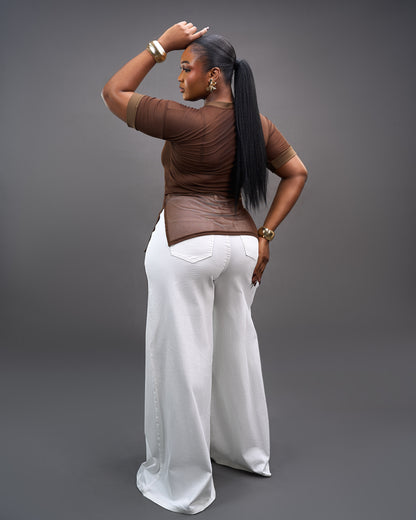 Mesh Roundneck - Brown