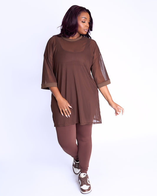 Mesh Roundneck - Brown
