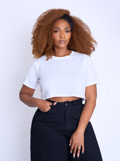 BP Basic Crop Tee - White