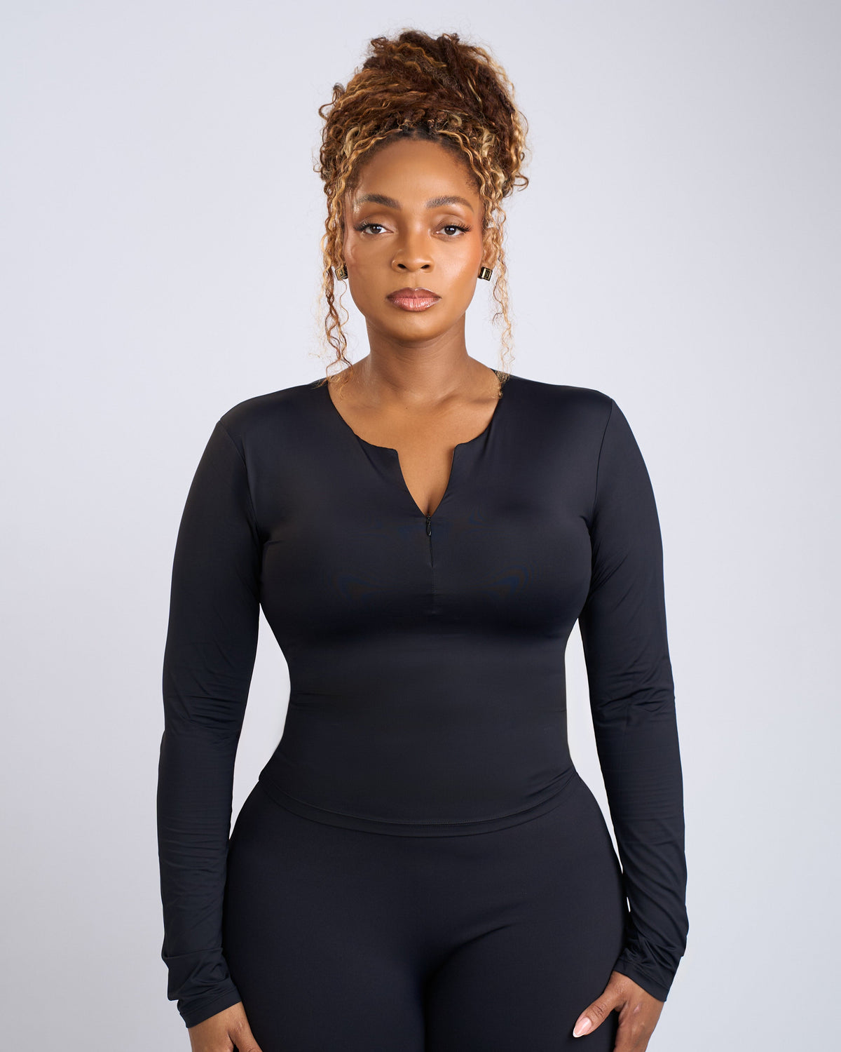 Second Skin Long Sleeve Top - Black